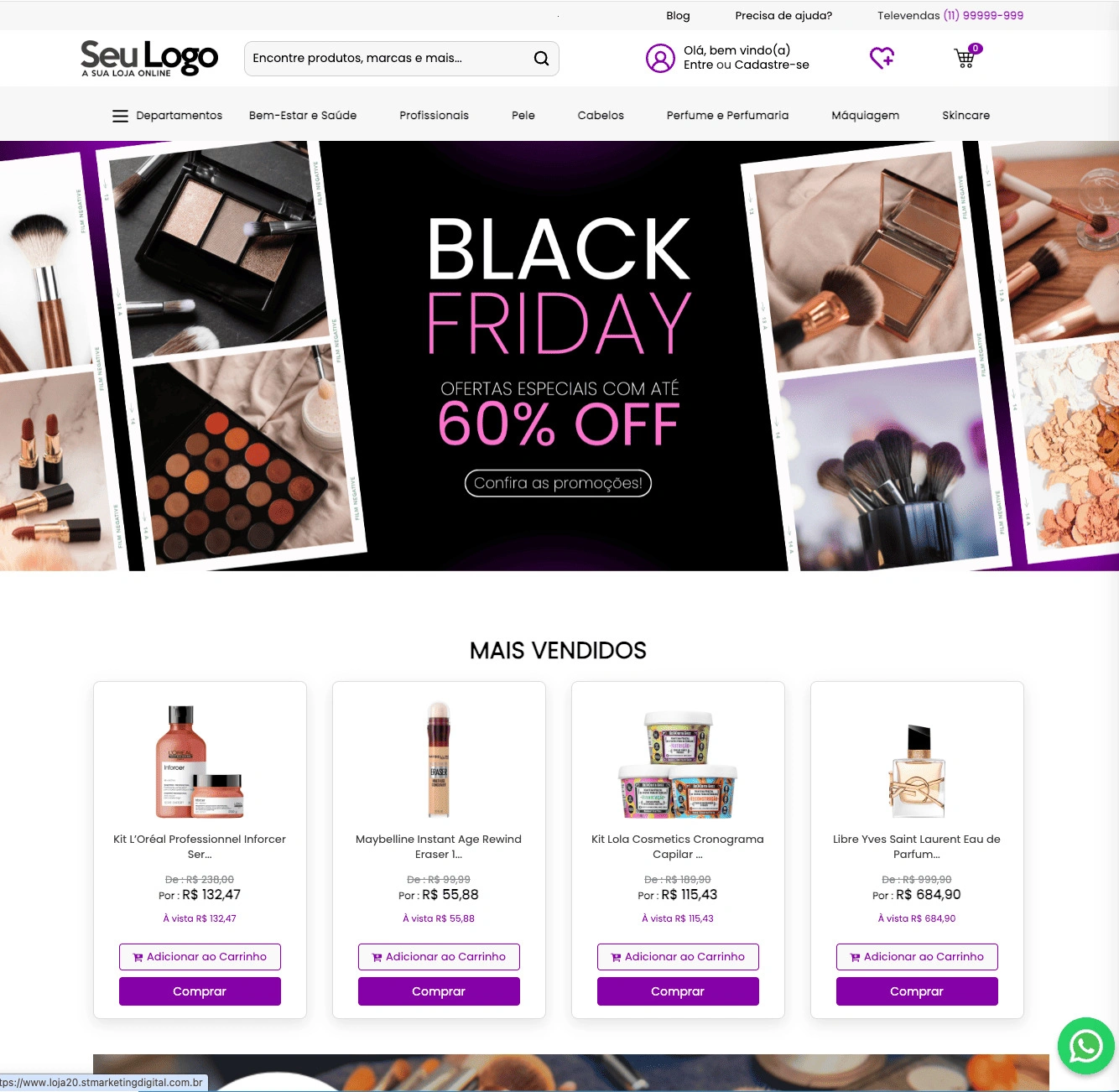 Template multiuso de loja virtual – Visual E-commerce